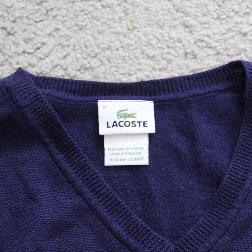 Lacoste V Neck Sweater